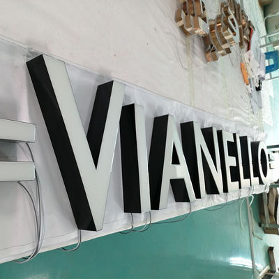 CE avant ROHS de signe de lettre de la Manche de magasin en aluminium liquide de résine