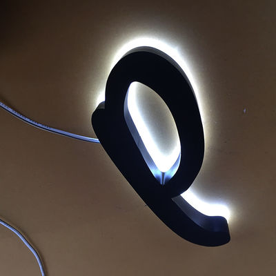 Signe rétro-éclairé Barber Shop Logo 3000K-10000K de lettre d'acier inoxydable