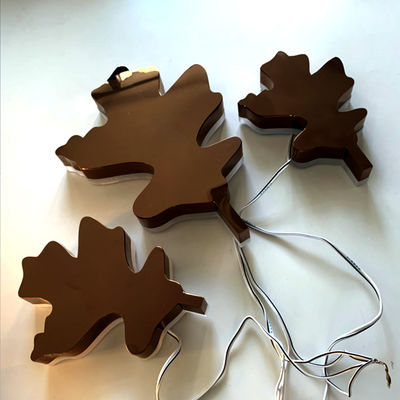 Signe rétro-éclairé en métal rouille en acier de lettres de Rose Gold Mirror Backlit Stainless d'anti