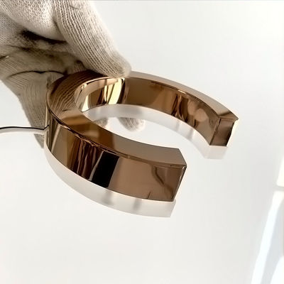 Signe rétro-éclairé en métal rouille en acier de lettres de Rose Gold Mirror Backlit Stainless d'anti