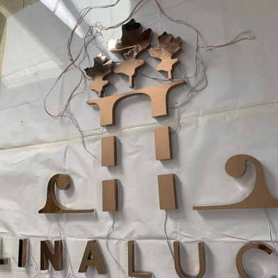 L'OEM a illuminé la lettre de la Manche allumée signe le polonais rétro-éclairé de miroir