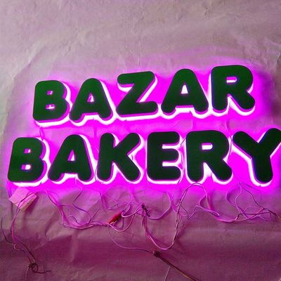 3D extérieur a illuminé le signe rétro-éclairé mené Logo For Business de lettre