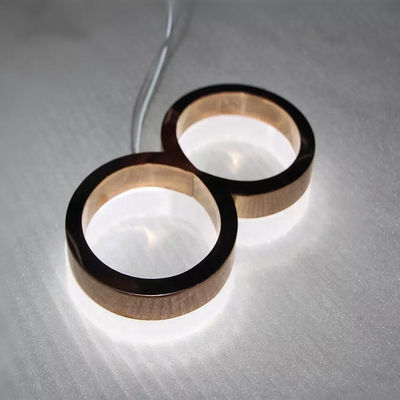 Plaques minéralogiques de porte d'hôtel de signe de numéro de maison de miroir d'or DC12V