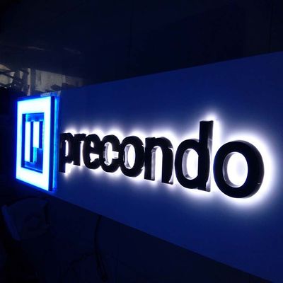 Signes rétro-éclairés acryliques translucides de lettres de devanture 40cm pour des sociétés