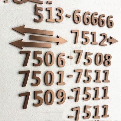 Lettres en acier en métal de cru de Chambre et UL acide de signes de nombres anti