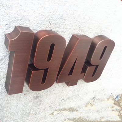 Lettres en acier en métal de cru de Chambre et UL acide de signes de nombres anti