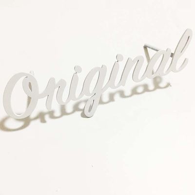 Le signe blanc de lettre en métal de peinture de coupe plate a balayé le Signage de lettre de la Manche SS304