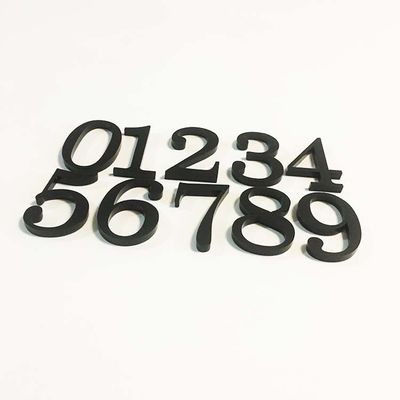 Matte Acrylic House Number Plaques noir signe l'ODM d'OEM recyclable