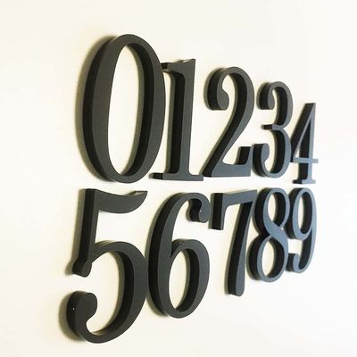 Matte Acrylic House Number Plaques noir signe l'ODM d'OEM recyclable