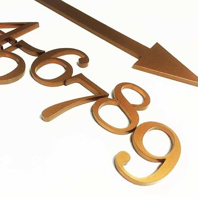 CE acrylique solide coupé plat ROHS de signes de nombre de porte de signe acrylique de lettre