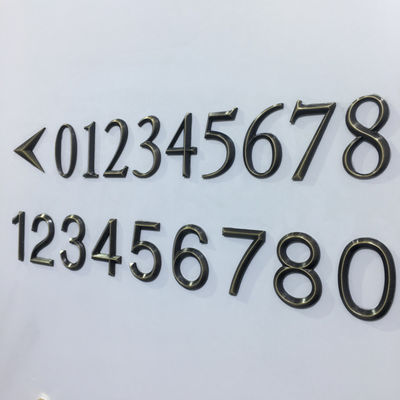 Illuminé 304 signes d'adresse en métal d'acier inoxydable vissez le bâti