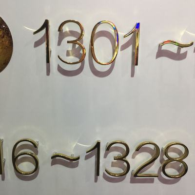 Illuminé 304 signes d'adresse en métal d'acier inoxydable vissez le bâti