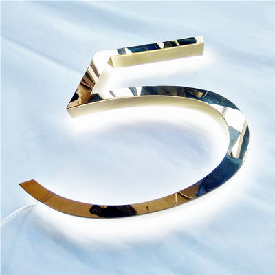 Le laser de signe de numéro de maison de brosse d'or d'intense luminosité a coupé le CE RoHS