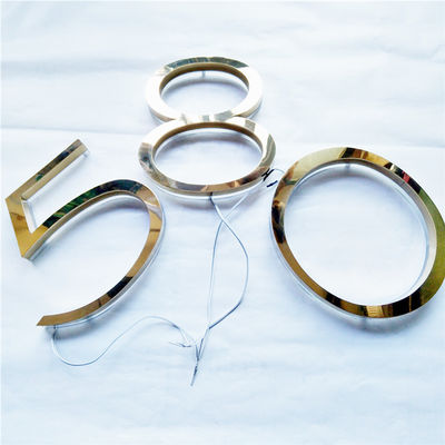 Le laser de signe de numéro de maison de brosse d'or d'intense luminosité a coupé le CE RoHS