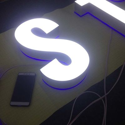 Magasins avant de Front Lit Channel Letters For de signe de magasin acrylique du bâti 3-5mm de mur