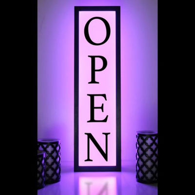 Logo 3D acrylique lumineux par couleurs mené de Front Open Light Box Signage PMS