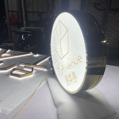 Le magasin acrylique lumineux rond de Signage de Lightbox emploient anti septique d'anti rouille