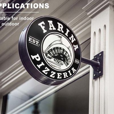 Le double extérieur de peinture de noir de panneau de signe de restaurant d'affaires de 12V LED a dégrossi