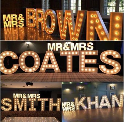 Signe 4ft de lettre de chapiteau de cru de HIGHSPAN avec les ampoules