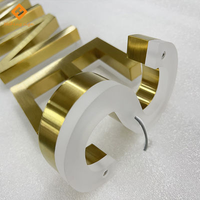 Signe de restaurant d'acier inoxydable 12VDC éclairé à contre-jour par conseil pour le nom de la société de magasin