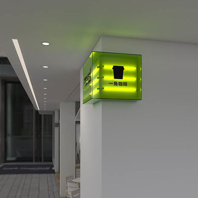Caisson lumineux mené directionnel acrylique de signe de bâtiment de café imperméable