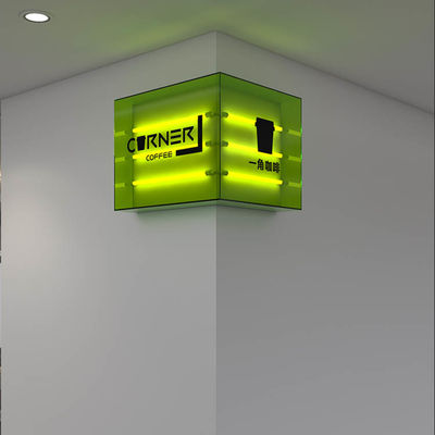 Caisson lumineux mené directionnel acrylique de signe de bâtiment de café imperméable