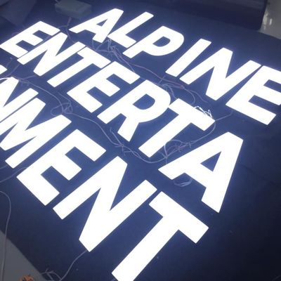 3d fait sur commande a mené la galvanoplastie de Logo Storefront Sign Stainless Steel