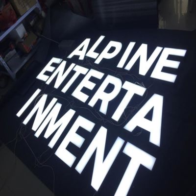 3d fait sur commande a mené la galvanoplastie de Logo Storefront Sign Stainless Steel