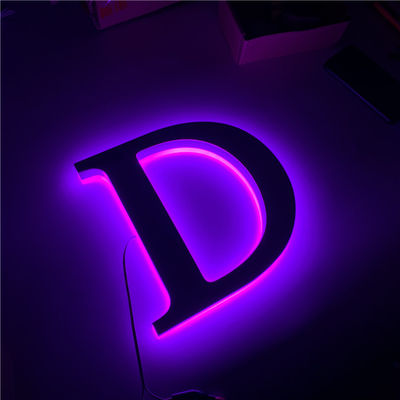 Signe AC110V de barre mené par métal d'acier inoxydable du signe 12v de lettre de la Manche 3D