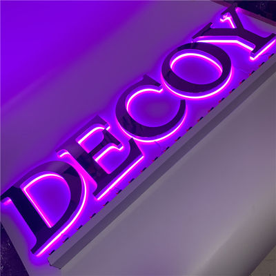 Signe AC110V de barre mené par métal d'acier inoxydable du signe 12v de lettre de la Manche 3D