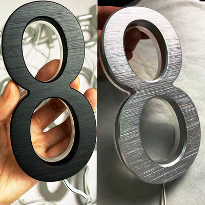 Le noir rétro-éclairé acrylique de signe de lettre de la publicité 3D a peint l'épaisseur de 12cm