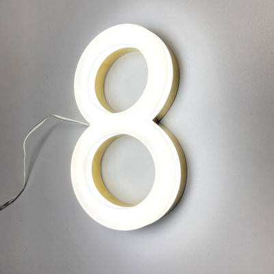 3D protégeant du vent Front Lit Sign Board acrylique 50000 heures de vie