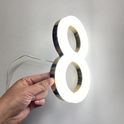 3D protégeant du vent Front Lit Sign Board acrylique 50000 heures de vie