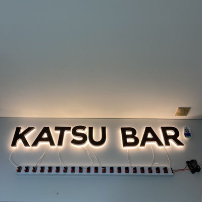 Acier inoxydable rétro-éclairé noir Logo Signs du Signage HIGHSPAN du revêtement 3D