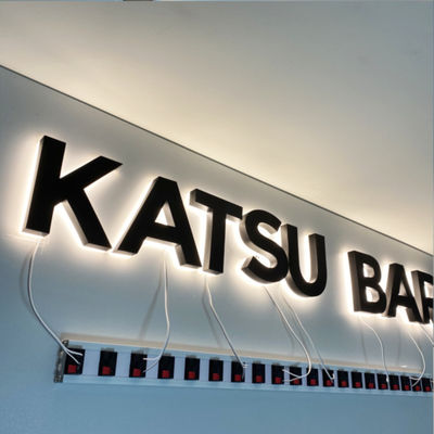 Acier inoxydable rétro-éclairé noir Logo Signs du Signage HIGHSPAN du revêtement 3D