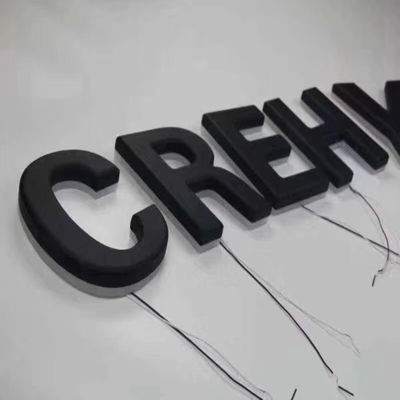 CE éclairé à contre-jour par signe de allumage blanc ROHS de lettre de la Manche de Signage de devanture en métal