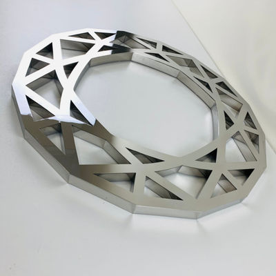 Lettre argentée FrontLit éclairé à contre-jour par signe du miroir 3D d'avant de magasin de Customzied