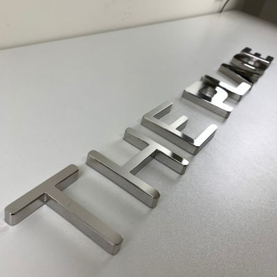 Lettre argentée FrontLit éclairé à contre-jour par signe du miroir 3D d'avant de magasin de Customzied