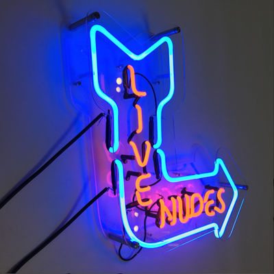 Bâti de mur de la publicité extérieure 60x45cm de Live Nudes Acrylic Neon Sign