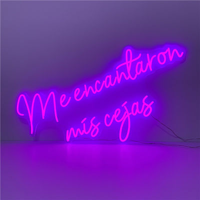 Fixé au mur flexible pourpre d'enseigne au néon de LED illuminé 51200 heures