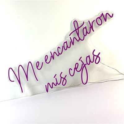 Fixé au mur flexible pourpre d'enseigne au néon de LED illuminé 51200 heures