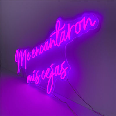 Fixé au mur flexible pourpre d'enseigne au néon de LED illuminé 51200 heures