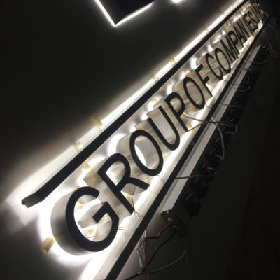 L'alphabet extérieur a mené des lettres de signe de Lit de halo d'enseigne de lumières de lettre