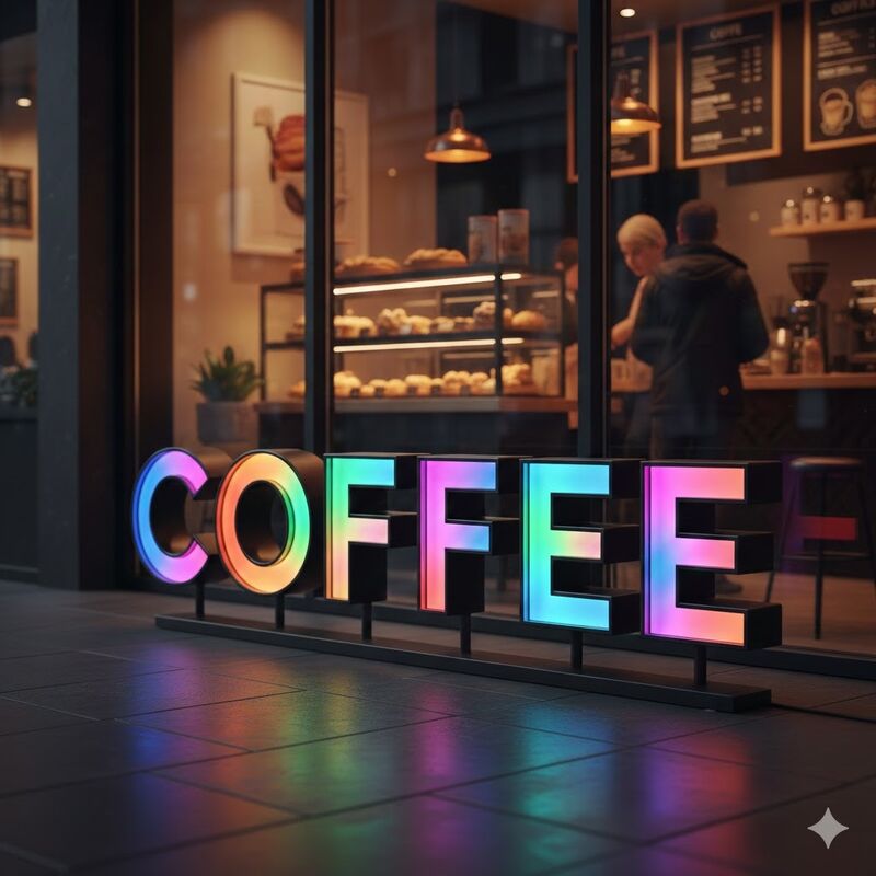 50000 heures de durée de vie Signe de la chaîne LED Type Signe de la chaîne Parfait pour la publicité au détail et les solutions de signalisation